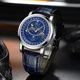 Luxury Men's Fully Mechanical Business Watch Luminous Rotatable Starry Dial Design Leather Strap All-Match Gift 2022 New Other Image