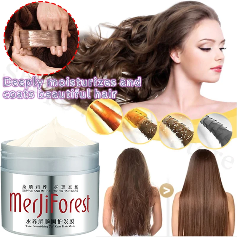 

Deep Nourishing and Smoothing Hair Mask Repairs Damaged Hair Lasting Elasticity Essence Improves Split Ends and Frizz 230g