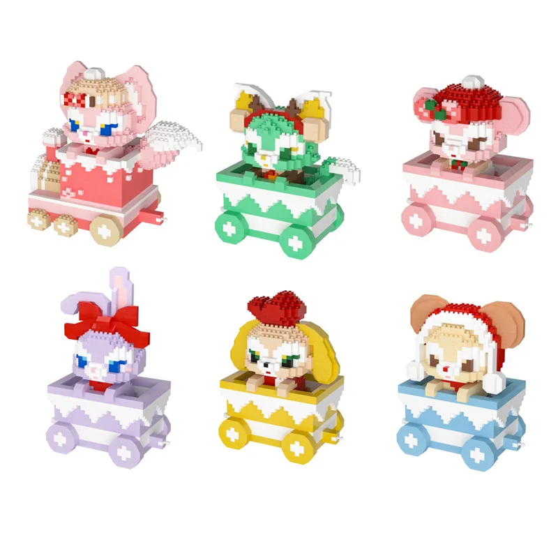 

Фигурка героя Диснея, Stellalou Duffy Shelliemay Gelatoni Cookieann, микро-конструктор «сделай сам», сборная модель, игрушка для детей