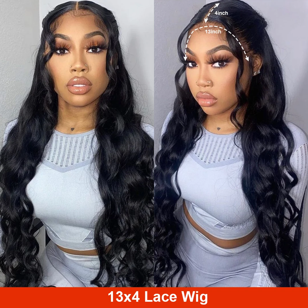 Body Wave Human Hair Wig for Black Women Body Wave 13x4 Lace Frontal Human Hair Wigs for Women Brazilian 4x4 Lace Closure