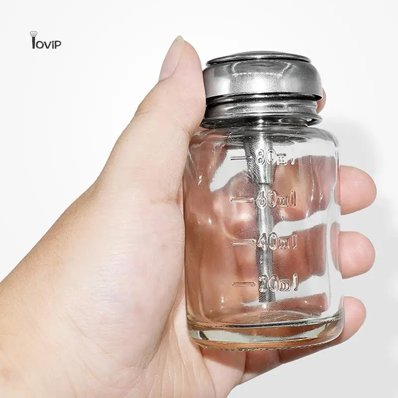 

Диспенсер стеклянный пустой для жидкости для снятия макияжа