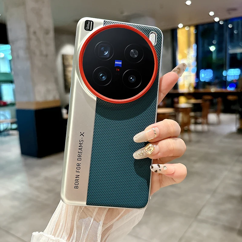 Фото Для Vivo X200 Pro, X200 Pro мини-чехол модный треугольный узор из искусственной кожи + жесткий защитный чехол для камеры ПК для VIVO X 200 №1