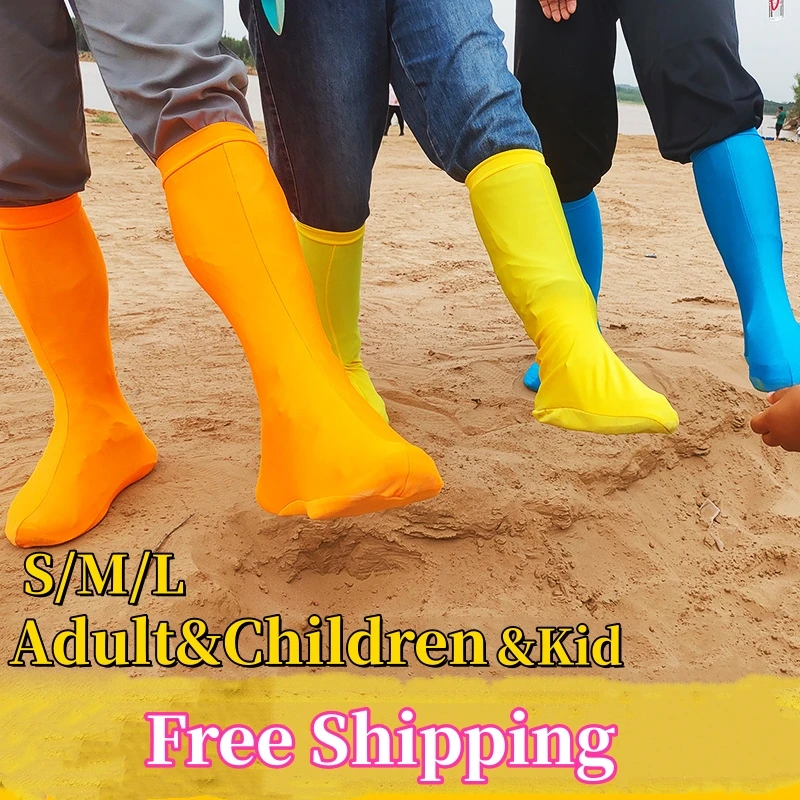 

High Tube Shoe Cover High Elastic Outdoor Trekking Waterproof Rain Shoes Covers Anti-sand Anti-snow Hiking Long Shoe Accessories