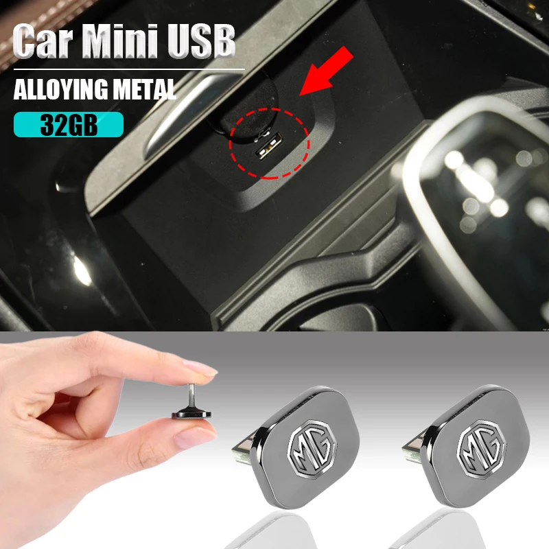 

1 шт., 32 ГБ, Автомобильный USB мини-диск, металлический USB-диск для Honda Civic Crv Accord, подходит для фотоодиссей Jazz Crz Crx Hrv 8-й 5-й аксессуаров