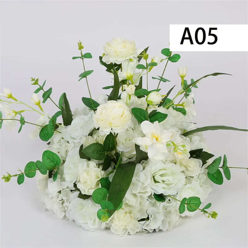 

35/45/55cm Support customize silk rose hydrangea peonies artificial flower ball centerpieces party wedding table flower ball