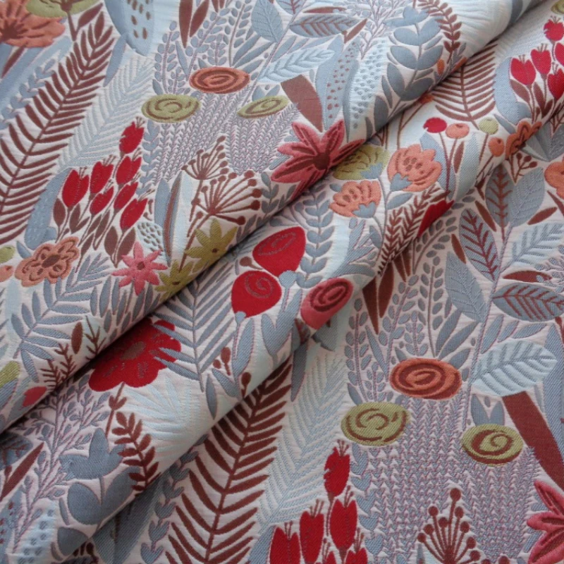 

Жаккардовая ткань с узором из жаккардовой ткани, рельефный материал для одежды, занавеска для дивана, украшение в стиле пэчворк, ширина 140 см...