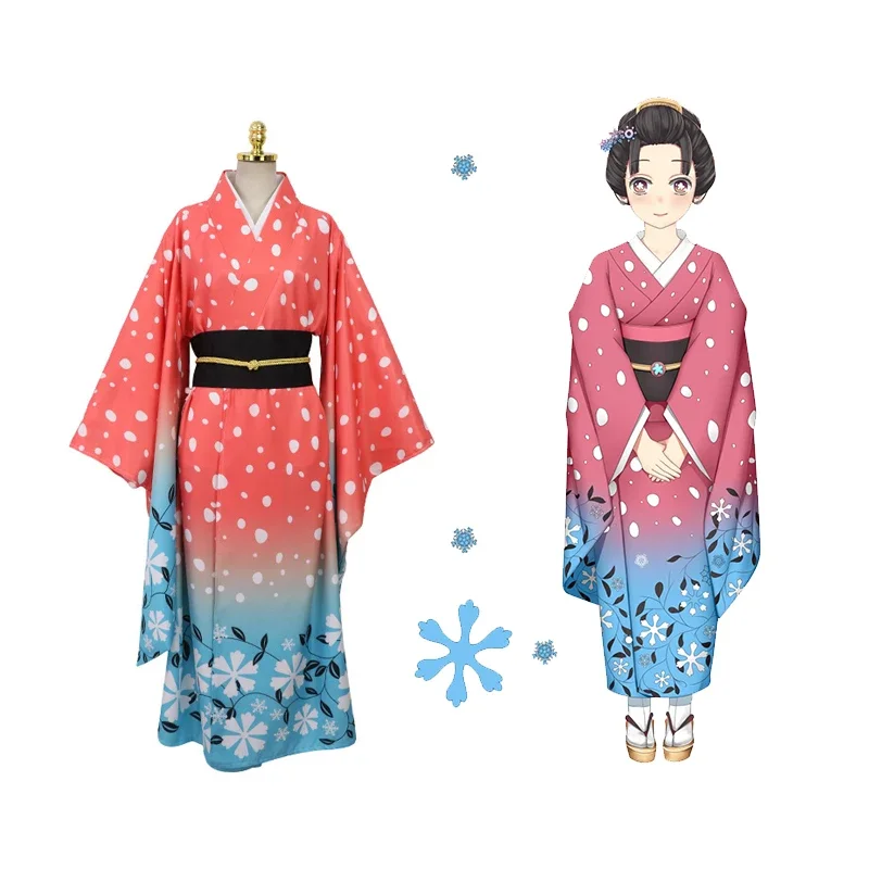 Женский костюм для косплея из аниме рассекающий демонов кимоно акана в японском