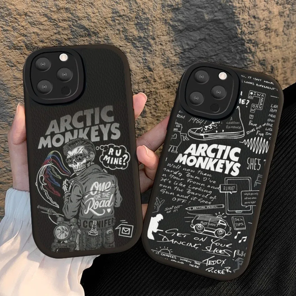 Singer A-Arctic M-Monkeys Phone Case Hard Leather For iPhone 16 15 14 13 12 Mini 11 Pro Max Xs X Xr 7 8 Plus Fundas
