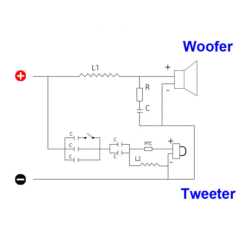 2 шт. 2-полосные фильтры для динамика 300 Вт 2900 Гц |