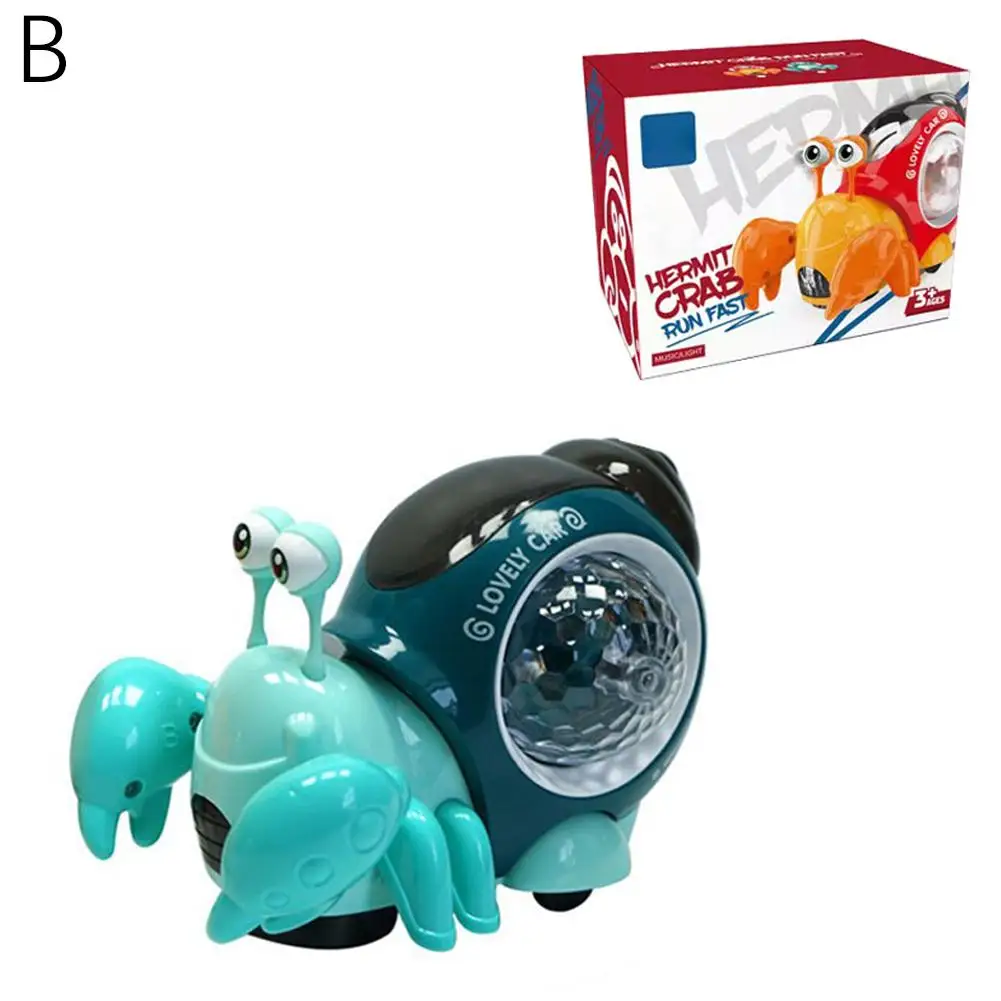 Детский Электрический универсальный игрушечный Краб G0w8 в виде улитки