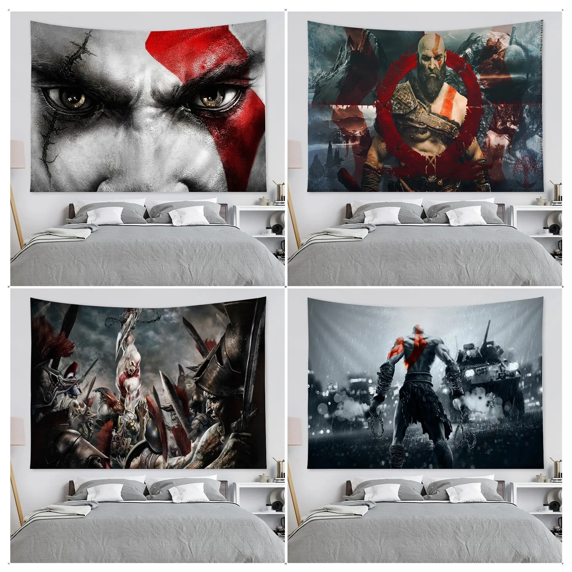 

GOD OF WAR Hippie Wall Hanging Tapestries Cheap Hippie Wall Hanging Bohemian Wall Tapestries Mandala Decor Blanket