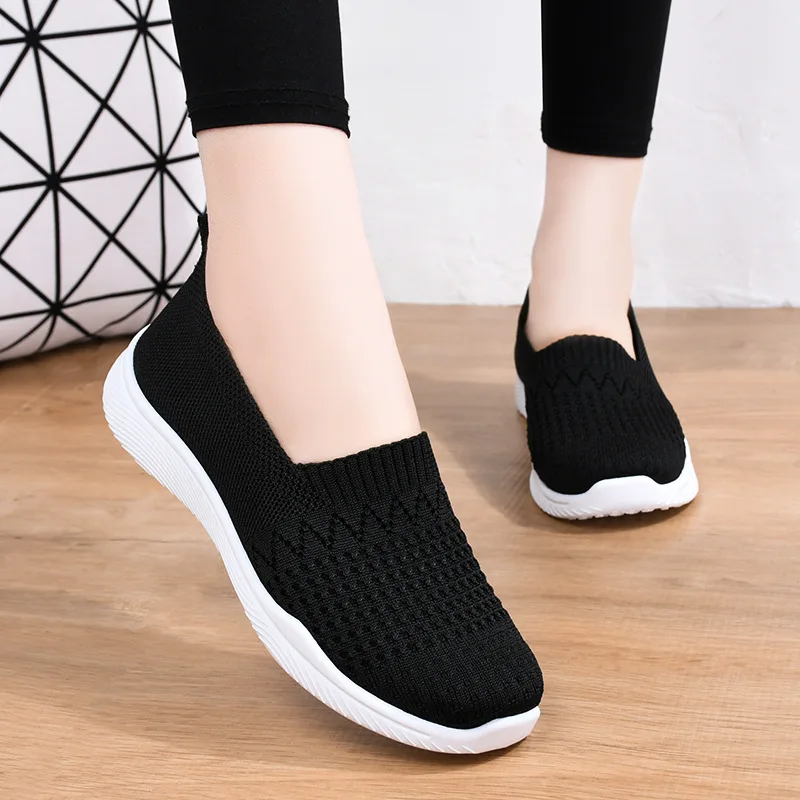 

Shoes For Women's 2023 Flats Black Tennis Female Slip-On Sneakers Comfort Walking Travel Fitness Run Students Skateboard Zapatos