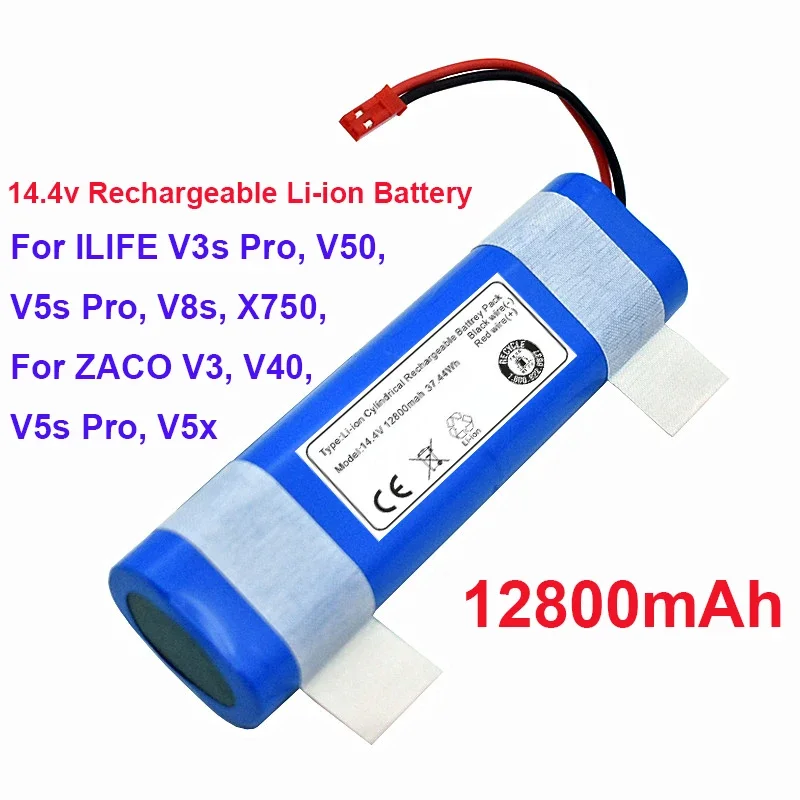 100% новый 14 4 V 12800mAh для ILIFE V3s Pro V50 V5s V8s X750 ZACO V3 V40 V5x Аккумулятор робота-пылесоса
