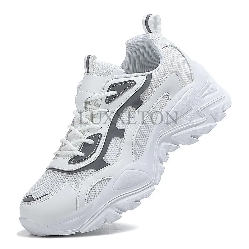 

Platform Sneakers Women Light Breathable Shoes Plus Size 35-42 Casual Chunky Black Sneaker Woman White Vulcanized Shoes