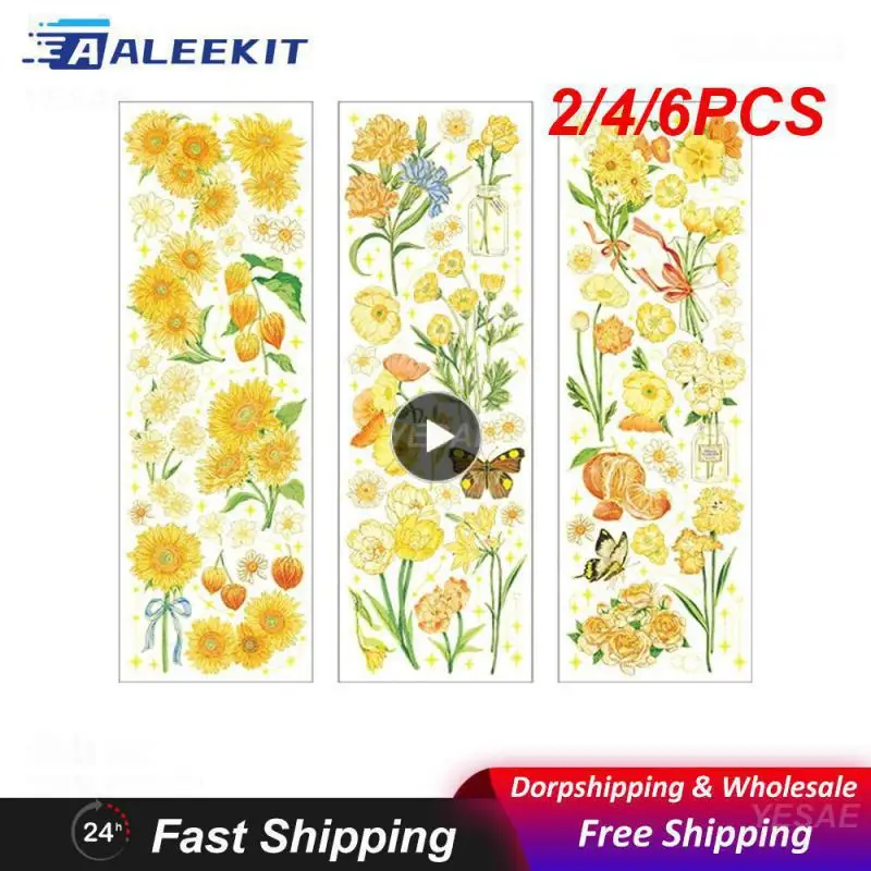 

2/4/6 шт., декоративные наклейки в стиле ретро