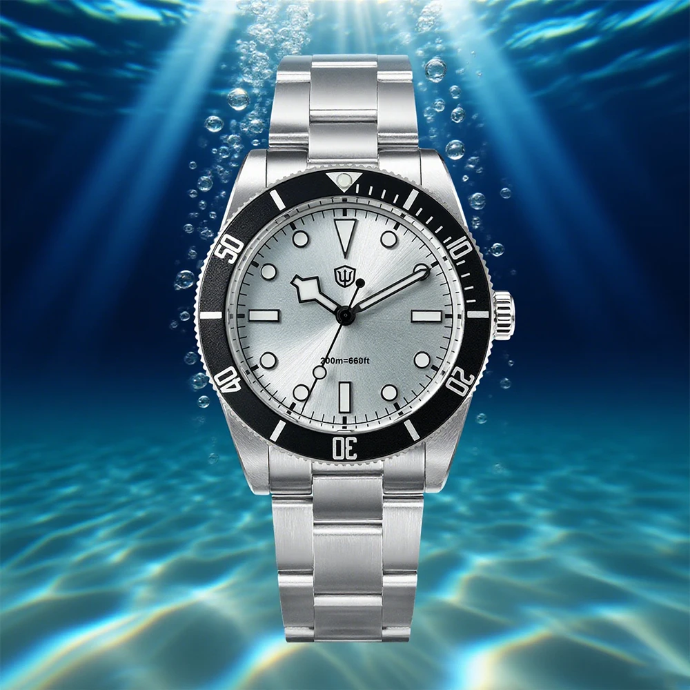 Фото Watchdives WD7922 BB54 Кварцевые часы VH31 20 бар Водонепроницаемые светящиеся сапфировые кристаллы Ar 37 мм Модные наручные часы из нержавеющей стали для дайвинга №2