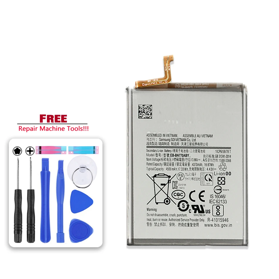 

Original Kikiss EB-BN770ABY Battery 4500mAh For Samsung Galaxy Note10 Lite / Note10Lite / Note 10 Lite Genuine Bateria Batteries