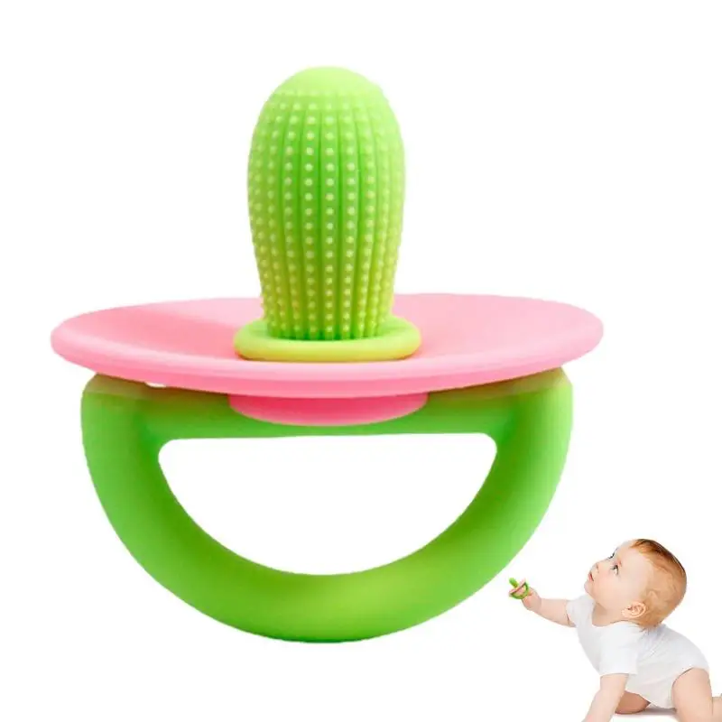 

Игрушка-прорезыватель для зубов, силиконовый зуб в форме кактуса для младенцев, Многофункциональная игрушка для детей, мотор для полости рта