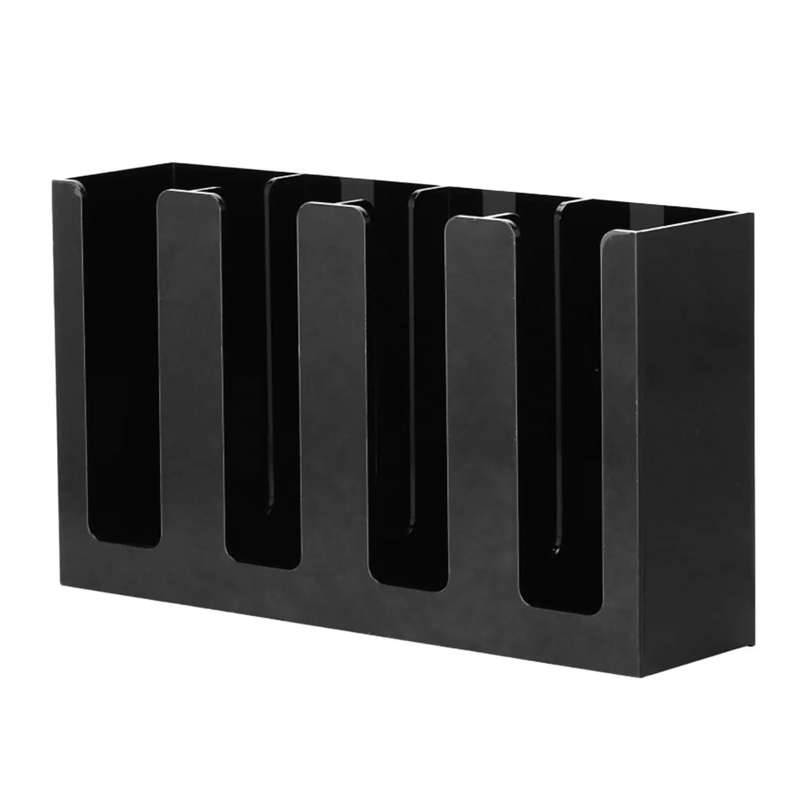 

Upright Acrylic 4 Compartments Coffee Cup Organizer Rack Tables Dispenser