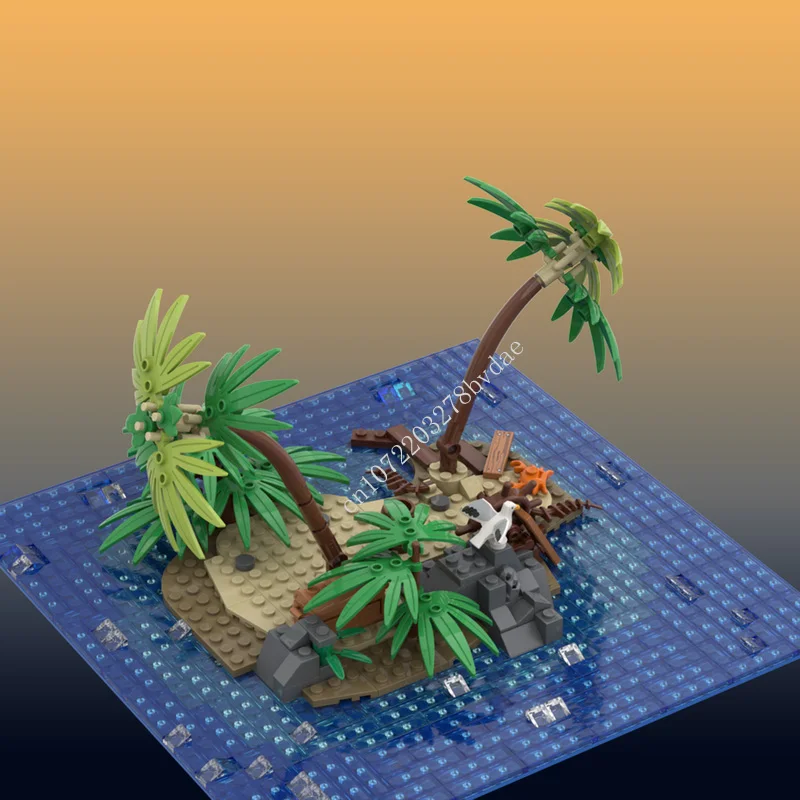 417 шт. пустынный пиратский остров MOC креативная модель уличного вида строительная
