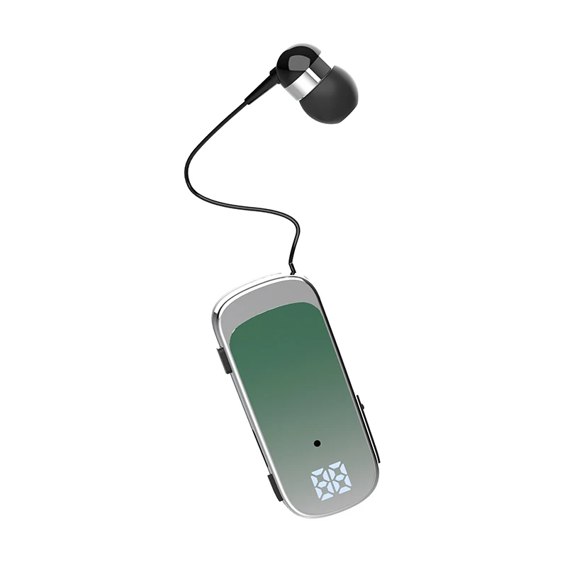 Фото Беспроводная деловая Bluetooth-гарнитура K65 BT5.0, спортивный драйвер, наушники с зажимом, стереонаушники с вибрацией, дисплей уровня батареи №4