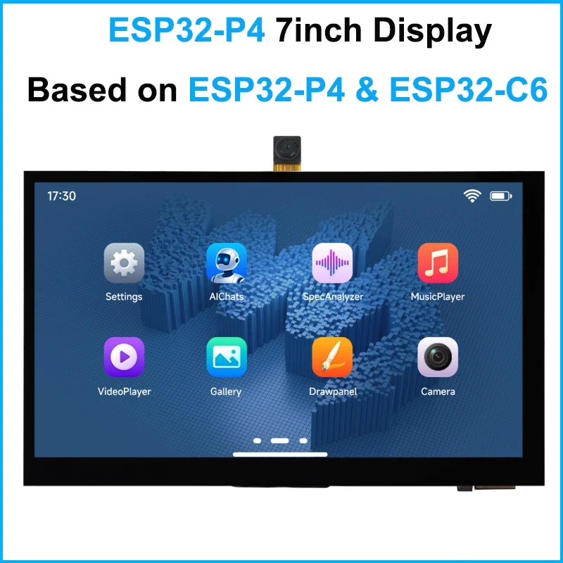 Фото Плата для разработки ESP32-P4 WIFI6 с 7-дюймовым дисплеем 1024×600 пикселей, ESP32-C6 BLE5.0, 32 МБ PSRAM, Deepseek AI №1