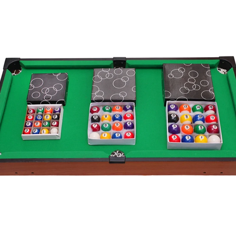 Professional Children Billiards Table Balls Set Resin Small Pool Cue Full 16 Pcs Mini Billiard