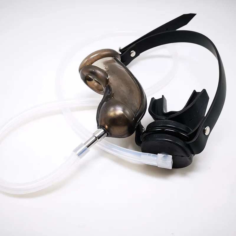 БДСМ Пенис Оболочка поток в рот катетеры устройство верности клетка на пенис