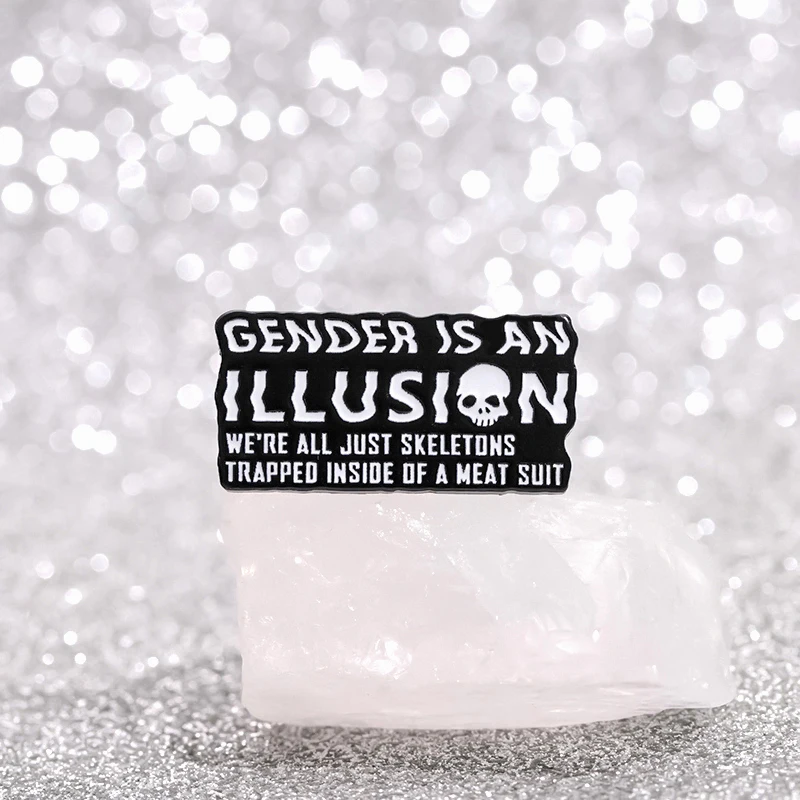 Стать иллюзией брошь в виде черепа эмалированные булавки креативная