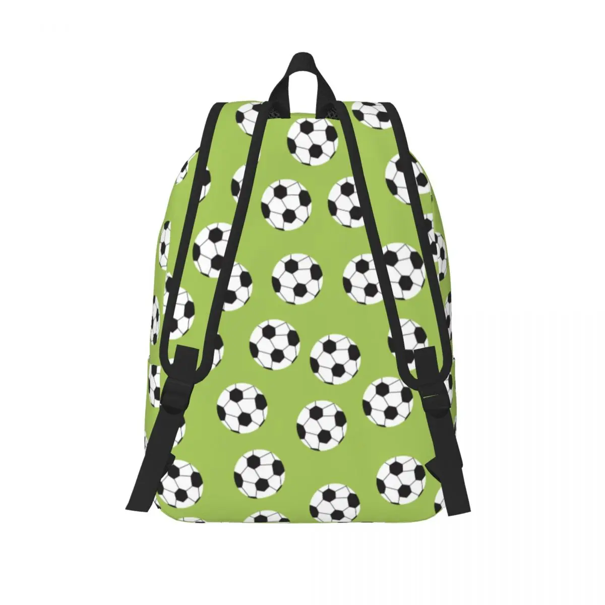 Рюкзак для мальчиков и девочек с зелеными футбольными мячиками Холщовый