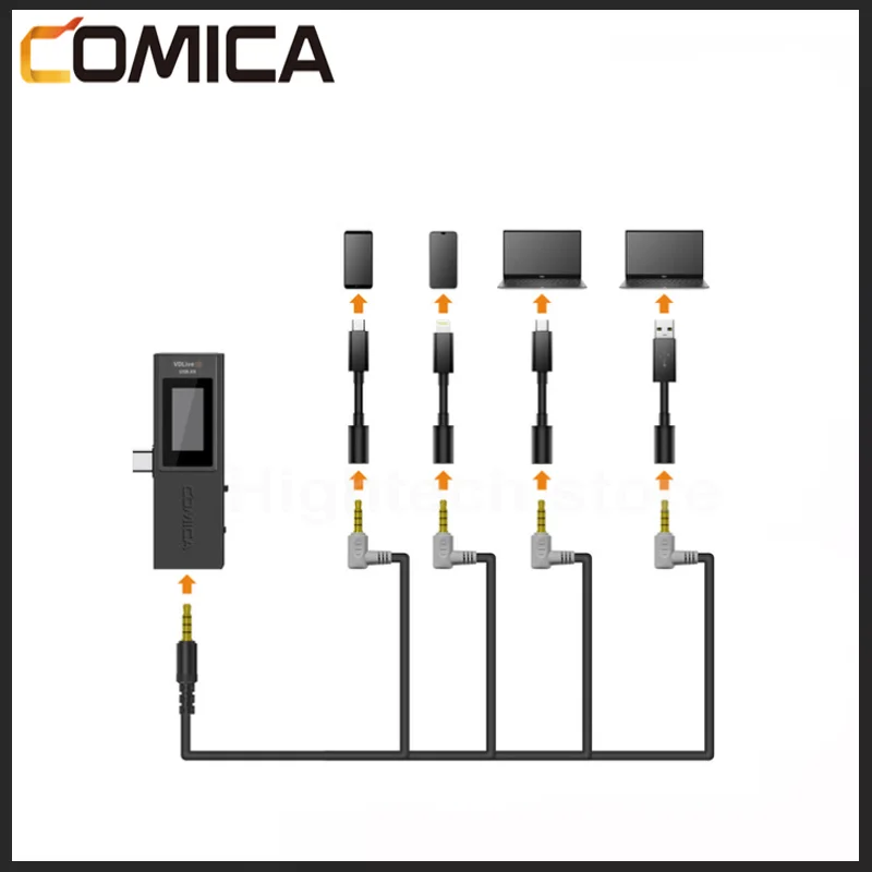 Двойная Беспроводная микрофонная система Comica VDLIVE 10 2 4G с зарядным чехлом