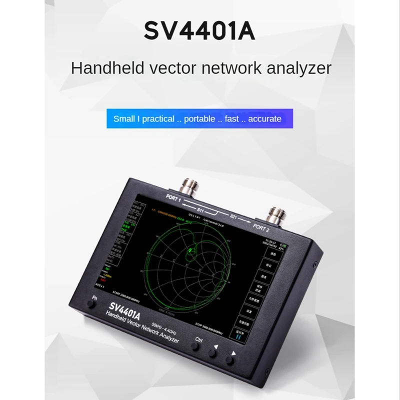 

SV4401A 50Khz-4.4Ghz Vector Network Analyzer 7-Inch Touch Screen 1001 Scanning Points Antenna Analyzer