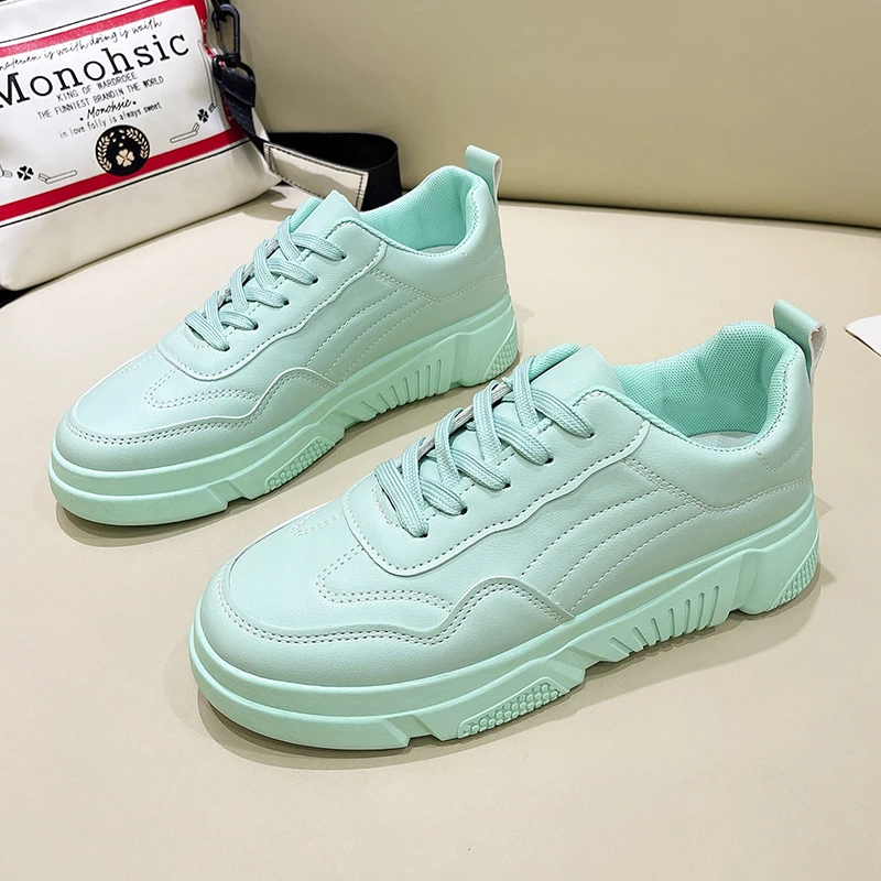 2023 Spring and Autumn New Fashion Solid Leather Casual Large Size... Sports Shoes for Women Outwear Comfortable Women's Shoes