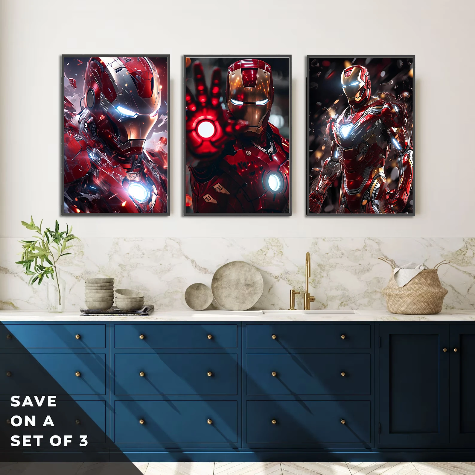 Самоклеящиеся постер Мстители обои из фильма фигурки HD Декор Железный человек