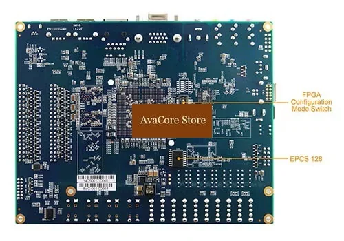 Фото Плата разработки AvaCoreFPGA с SoC Cyclone V 5CSEMA5, двухъядерным процессором ARM Cortex-A9, DDR3, Ethernet, VGA, аудио, учебный комплект. №3