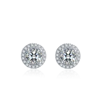 real 0 5carat d color moissanite stud earrings fashion design women top quality 925 sterling silver jewelry