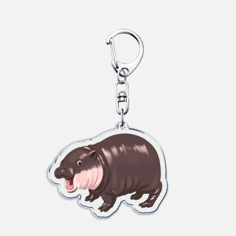 Новый милый детский брелок с бегемотом креативный акриловый мультяшными