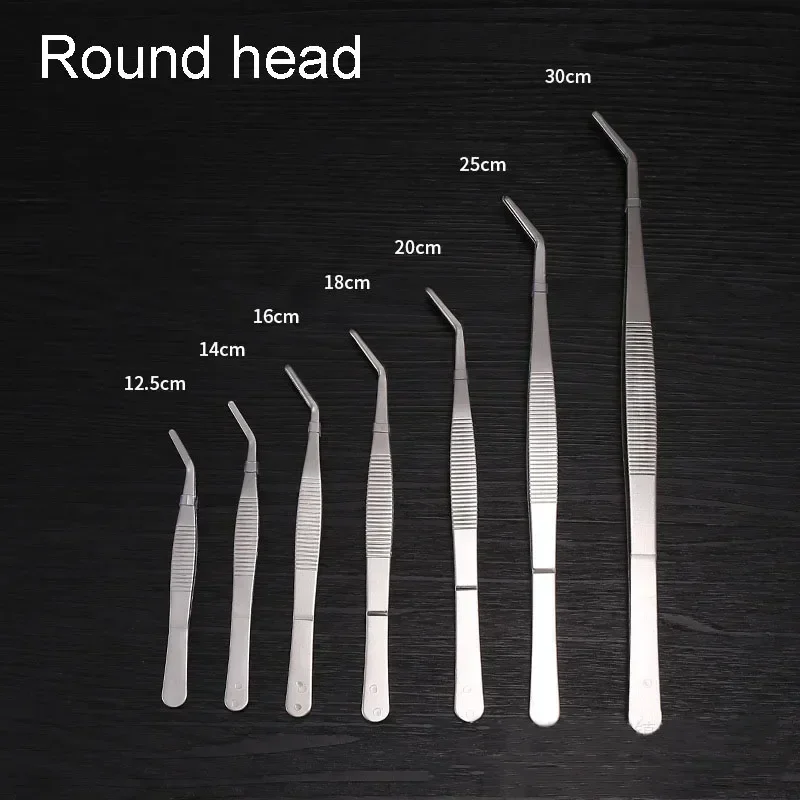 

Пинцет промышленного класса из нержавеющей стали 12,5-30 см, медицинские зубчатые пинцеты, длинные прямые щипцы, инструменты для электронного ремонта