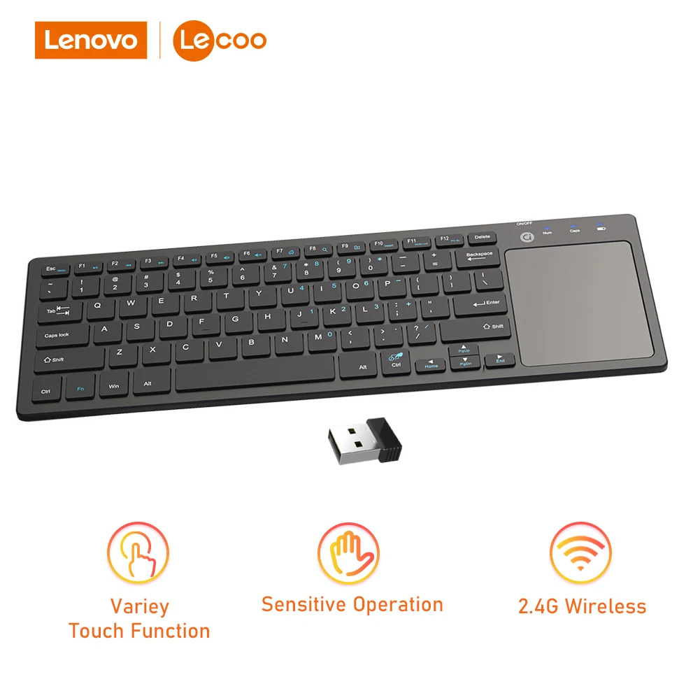 Adol KB001 2.4G Wireless Touchpad Keyboard Home Office Portable Keyboard Suitable IOS/Android/Windows Ipad Tablet
