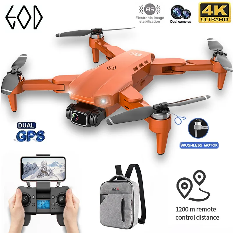 L900PRO GPS Drone 4K HD Professional Dual Camera Aerial Stabilization Brushless Motor Foldable Quadcopter Helicopter RC 1200M