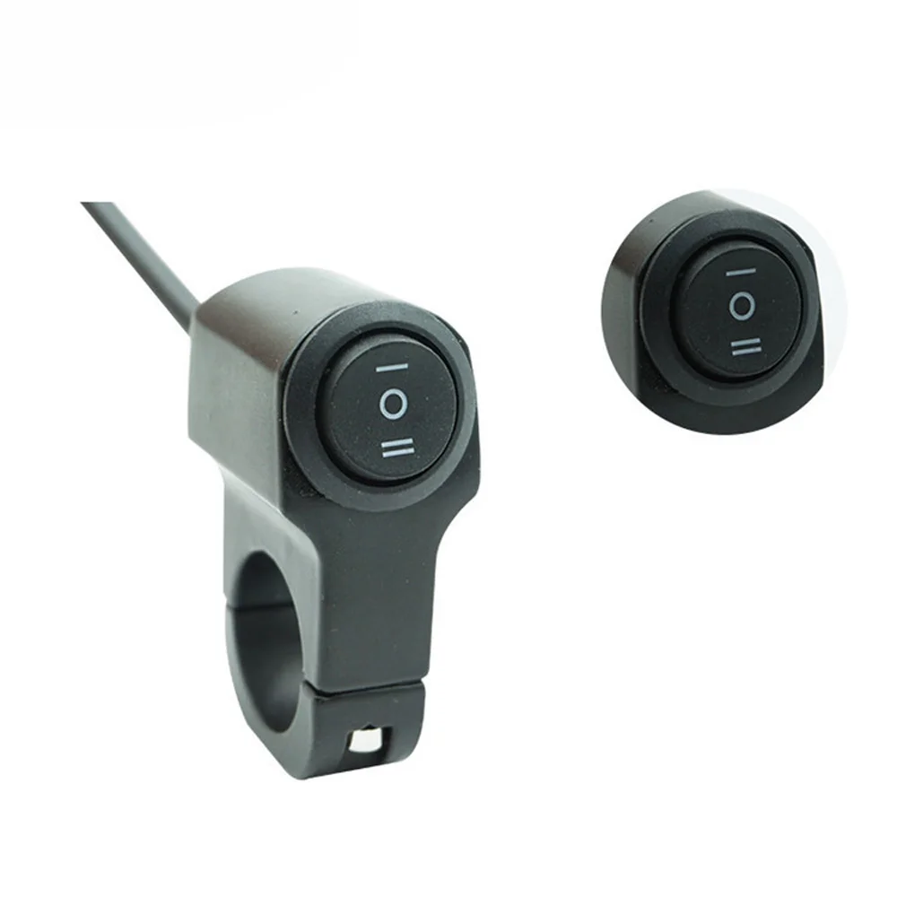

1PC Handlebar Switch 12V Motorcycle Handlebar 7/8" ON-OFF-ON Headlight Fog Brake Light Switch Aluminum Alloy