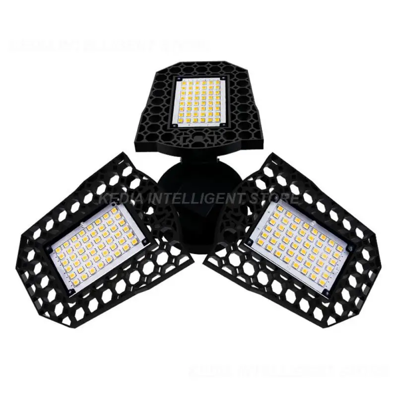 

Workshop Lighting Deformable Bulb 3000k/6000k Led Garage Light Newest Ceiling Light 40/60/80w Industrial Lighting Hot 3 Panels