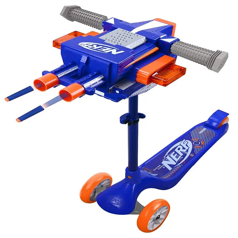 

Blaster Scooter, Dual Trigger Rapid Fire Action, Includes 2 Clips and 12 Elite Darts
