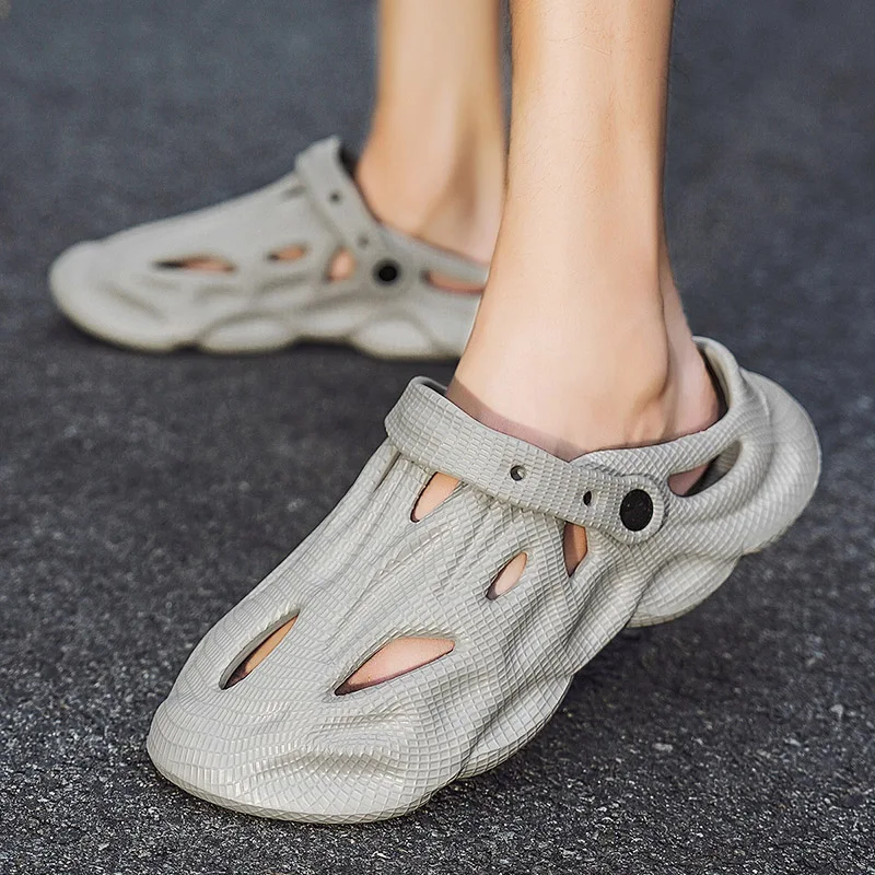 Shevalues Vintage Fashion Women Men Slippers Summer Outdoor Clogs Female Sandals Hole Shoes Male Beach Slides Home Bathroom Shoe