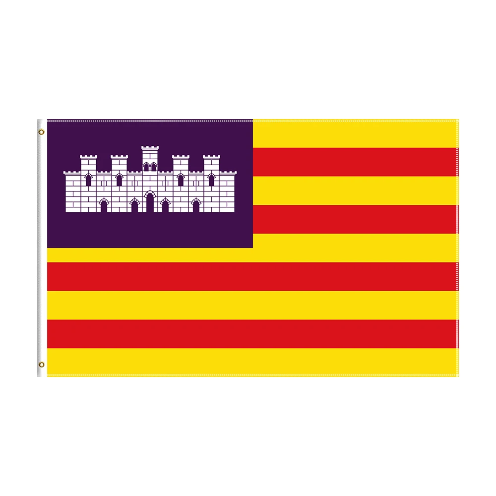 

3x5 Ft Balearic Islands Flag Polyester Printed County Banner For Decor