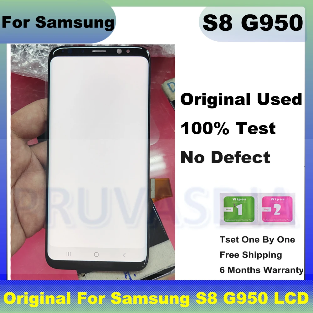 Оригинальный сенсорный экран без дефектов для SAMSUNG GALAXY S8 дисплей G950 G950F