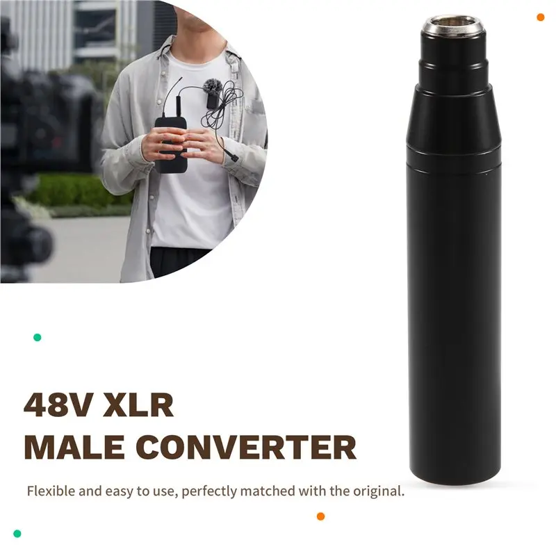Фото Фантомное питание 48В, штекер XLR для 4-контактного разъема TA4F, адаптер для петличного микрофона, гарнитуры, музыкального инструмента. №3