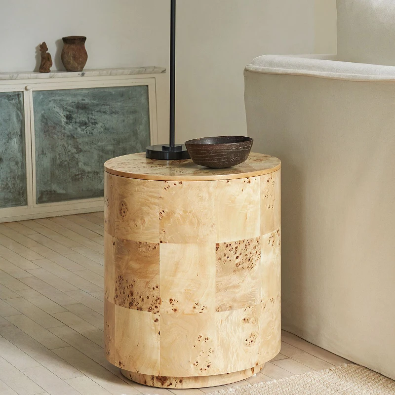 Новый продукт современный простой деревянный боковой столик натуральный цвет