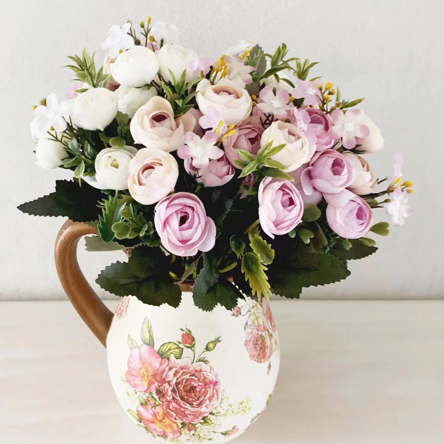 

Букет из 3 шелковых цветов для вечевечерние, искусственный цветок, без вазы, свадебный Декор для дома, фиолетовый, белый