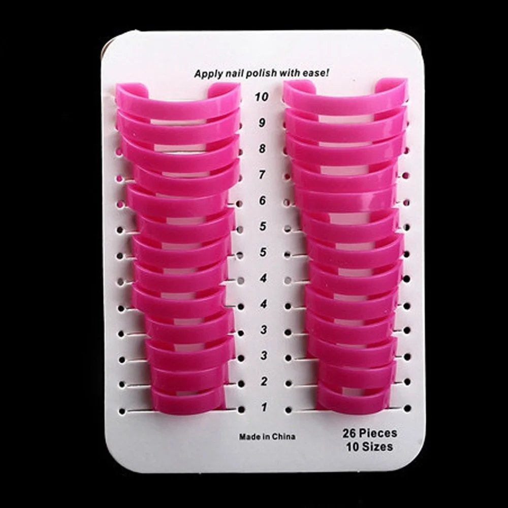 

Nail Gel Polish Shield Protector 1Box(=26cps) Multi-Size Nail Varnish Protector Creative Spill-Resistant Manicure Finger Cover